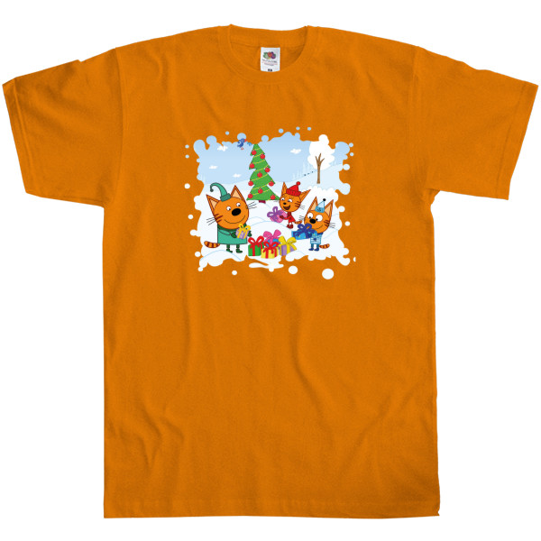 Men's T-Shirt Fruit of the loom - Three cats - Mfest