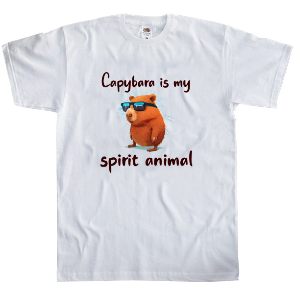 Men's T-Shirt Fruit of the loom - Capybara is my spirit animal - Mfest