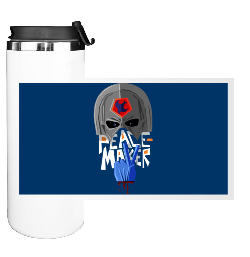 Water Bottle on Tumbler - peacemaker logo - Mfest