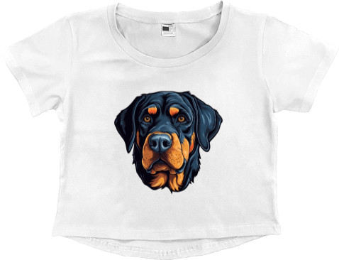 Women's Cropped Premium T-Shirt - Rottweiler 11 - Mfest