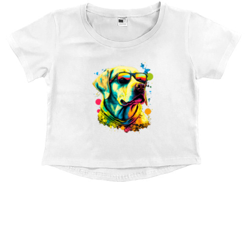 Kids' Premium Cropped T-Shirt - Labrador 9 - Mfest