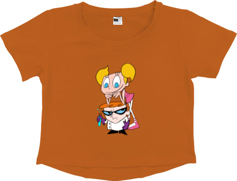 Women's Cropped Premium T-Shirt - Dexter's Laboratory - Mfest