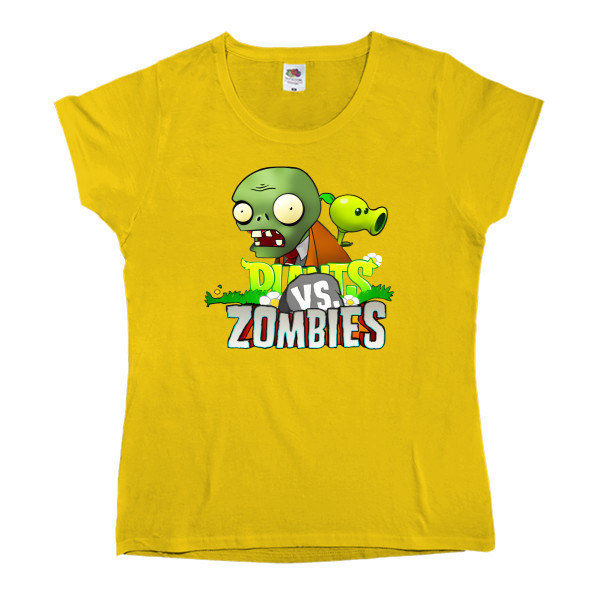 Футболка Класика Жіноча Fruit of the loom - Plants vs. Zombies - Mfest