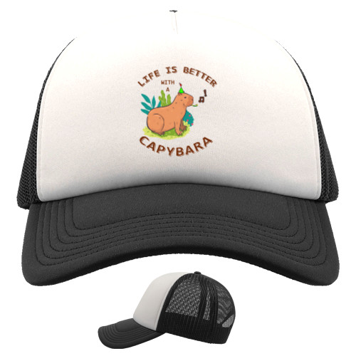 Trucker Cap - With capibara life is more beautiful - Mfest