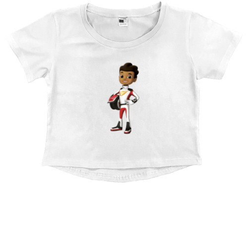 Kids' Premium Cropped T-Shirt - AJ - Mfest