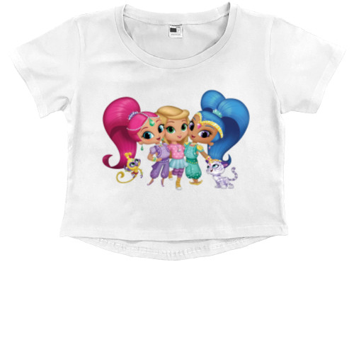 Kids' Premium Cropped T-Shirt - Shimmer and Shine 2 - Mfest