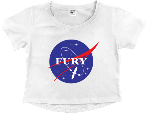 Women's Cropped Premium T-Shirt - Furia Nasa - Mfest