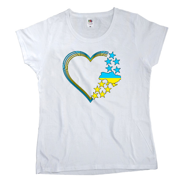 Women's T-shirt Fruit of the loom - Ukraine is love - Mfest