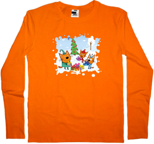 Men's Longsleeve Shirt - Three cats - Mfest