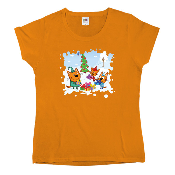 Women's T-shirt Fruit of the loom - Three cats - Mfest