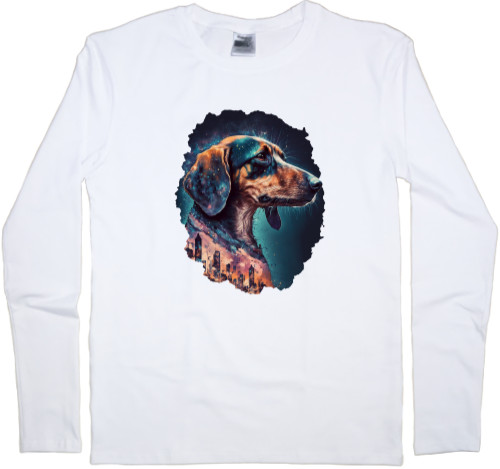 Men's Longsleeve Shirt - Dachshund art - Mfest