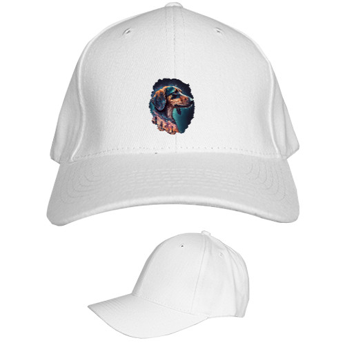 Kids' Baseball Cap 6-panel - Dachshund art - Mfest