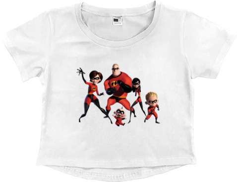 Women's Cropped Premium T-Shirt - The Incredibles - Mfest