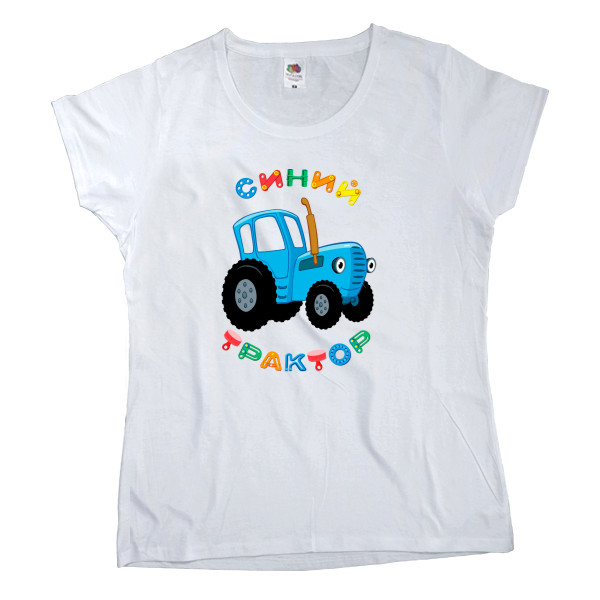 Women's T-shirt Fruit of the loom - Blue tractor - Mfest