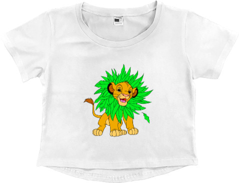 Король лев / The lion king - Women's Cropped Premium T-Shirt - Simba - Mfest