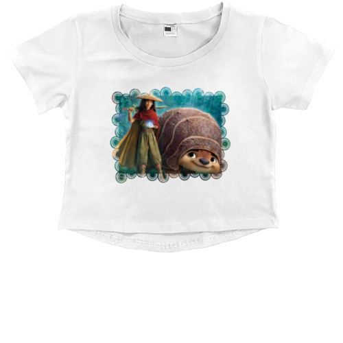 Kids' Premium Cropped T-Shirt - Raya and the last dragon - Mfest