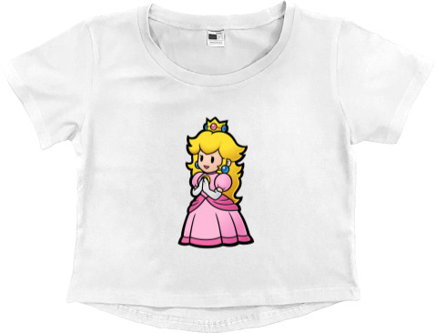 Women's Cropped Premium T-Shirt - Princess Peach - Mfest