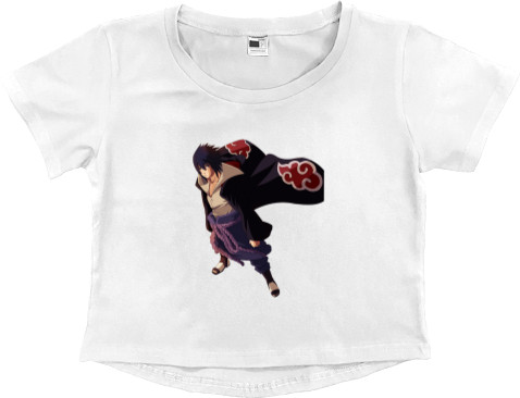 Women's Cropped Premium T-Shirt - sasuke akatsuki - Mfest