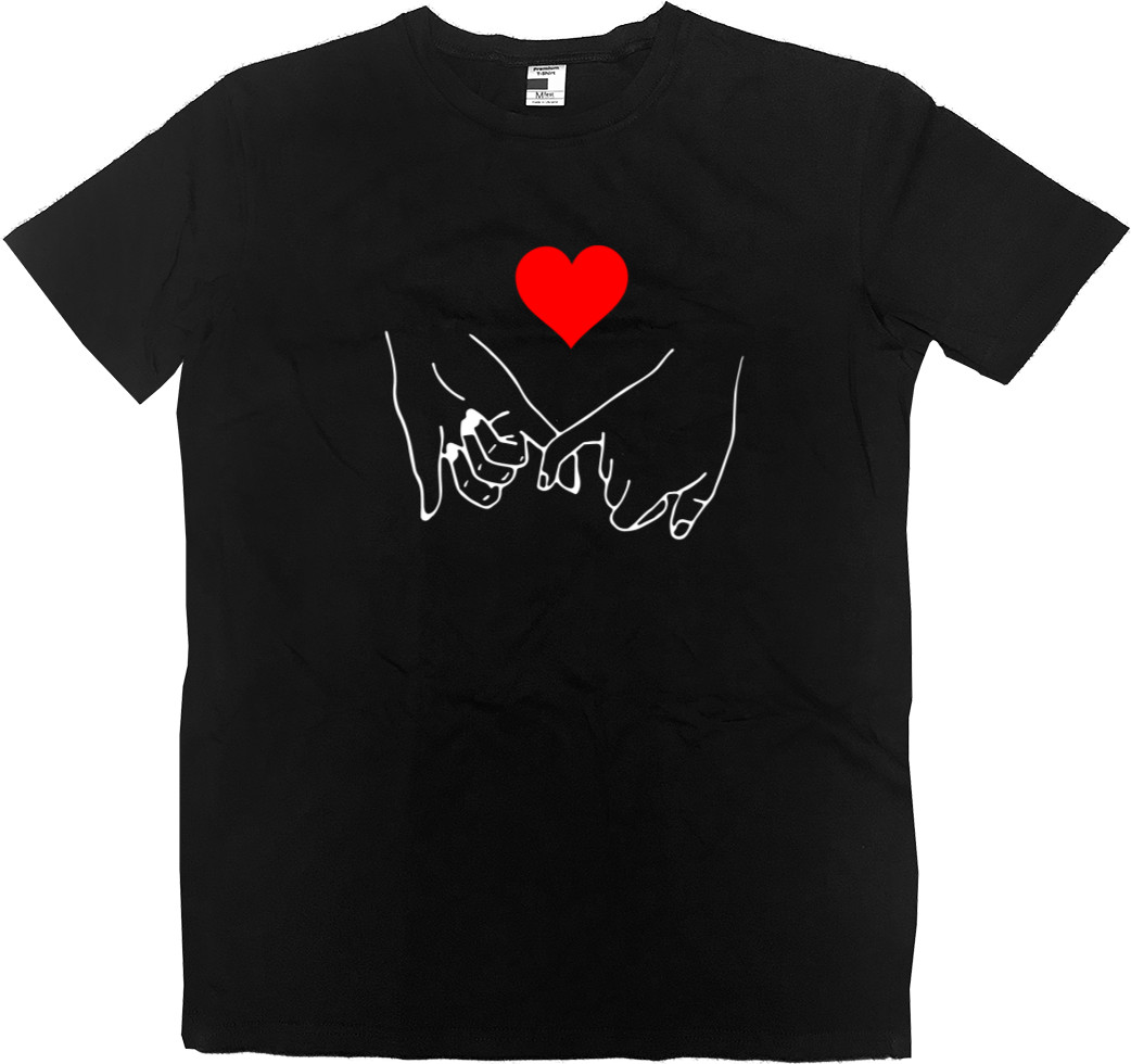 Men’s Premium T-Shirt - hands heart 1 - Mfest