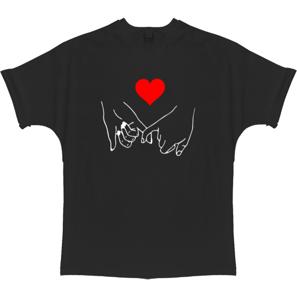 T-shirt Oversize - hands heart 1 - Mfest