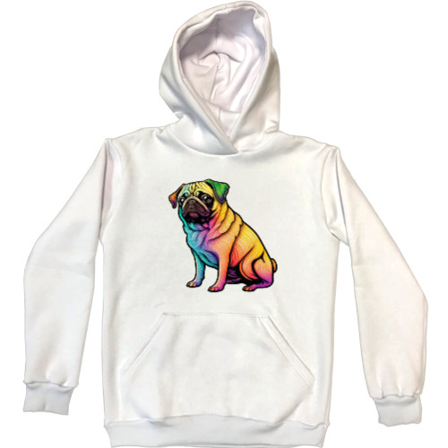 Unisex Hoodie - rainbow pug - Mfest