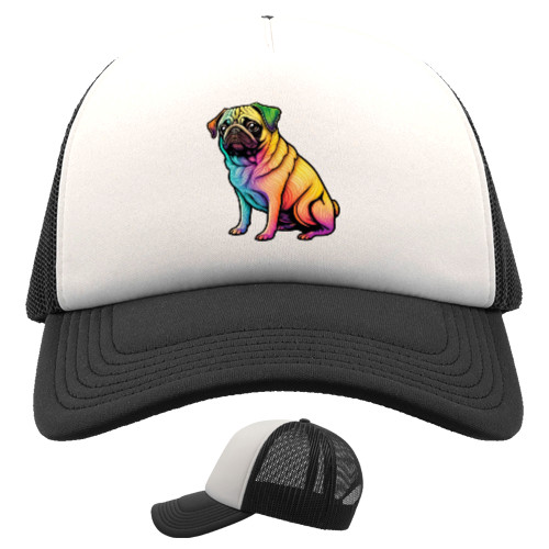 Trucker Cap - rainbow pug - Mfest