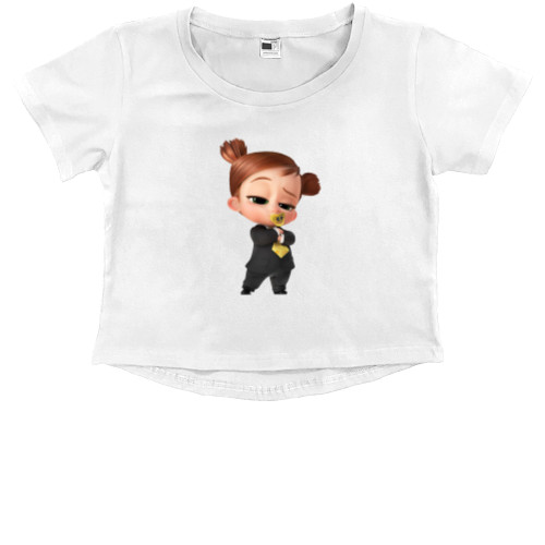 Kids' Premium Cropped T-Shirt - Lady Boss - Mfest