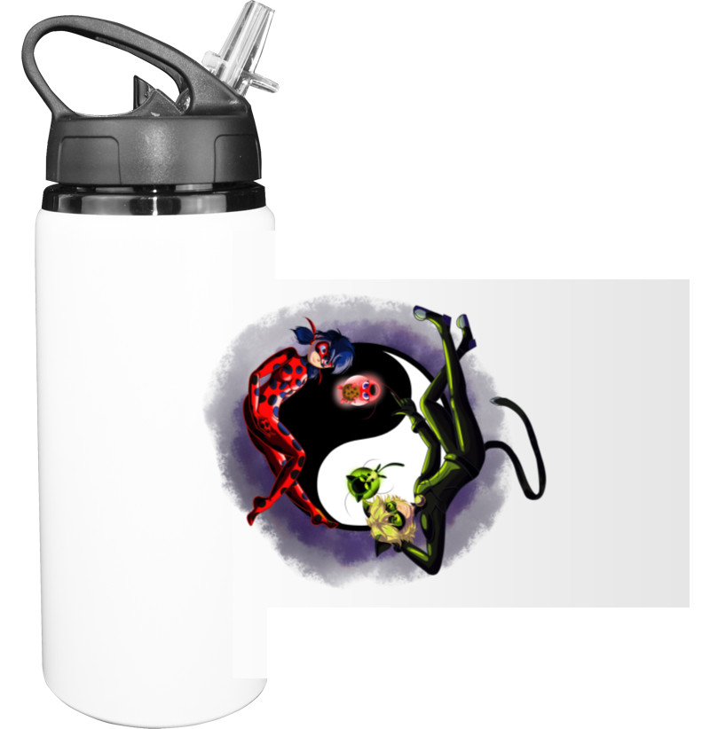 Sport Water Bottle - Lady Bug and Super Cat 3 - Mfest