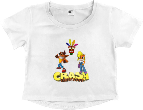 Women's Cropped Premium T-Shirt - Crash Bandicoot - Mfest