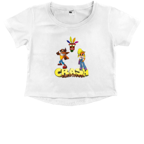 Kids' Premium Cropped T-Shirt - Crash Bandicoot - Mfest