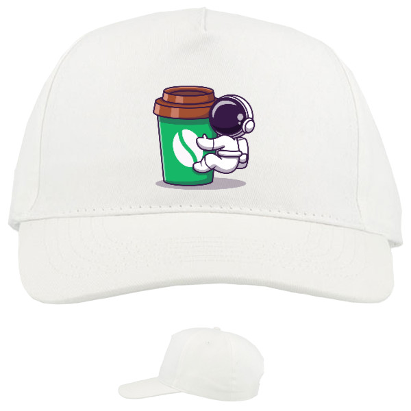 Baseball Caps - 5 panel - astronaut with coffee - Mfest