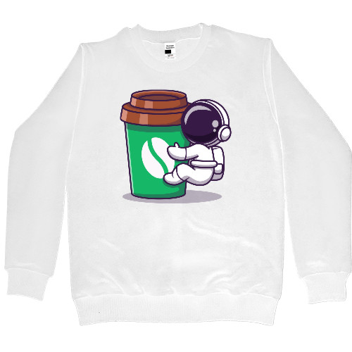 Kids' Premium Sweatshirt - astronaut with coffee - Mfest