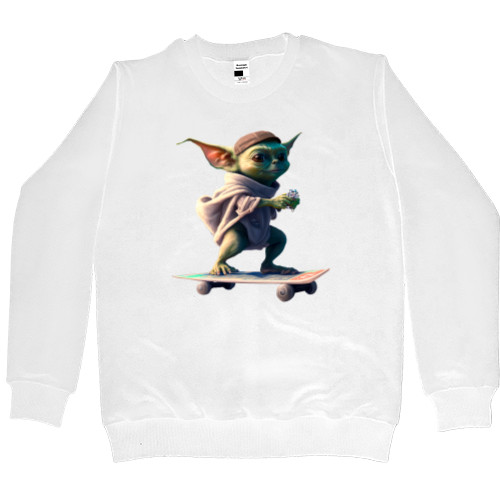 Men’s Premium Sweatshirt - Yoda on a skateboard - Mfest