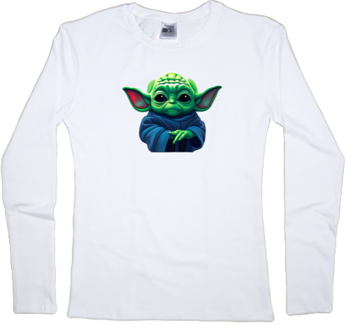 Women's Longsleeve Shirt - Yoda art - Mfest