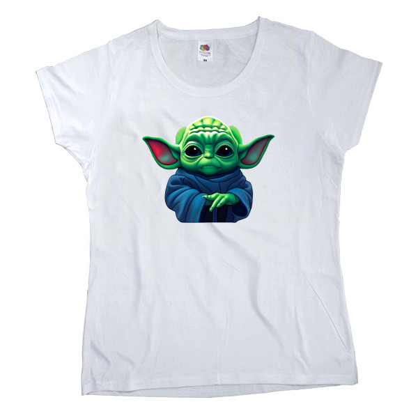 Women's T-shirt Fruit of the loom - Yoda art - Mfest