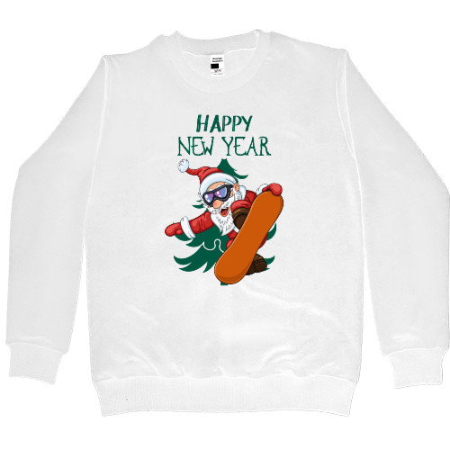 Women's Premium Sweatshirt - Santa Claus on a skateboard - Mfest