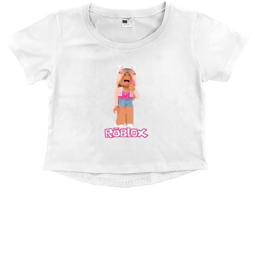 Kids' Premium Cropped T-Shirt - Roblox girls - Mfest