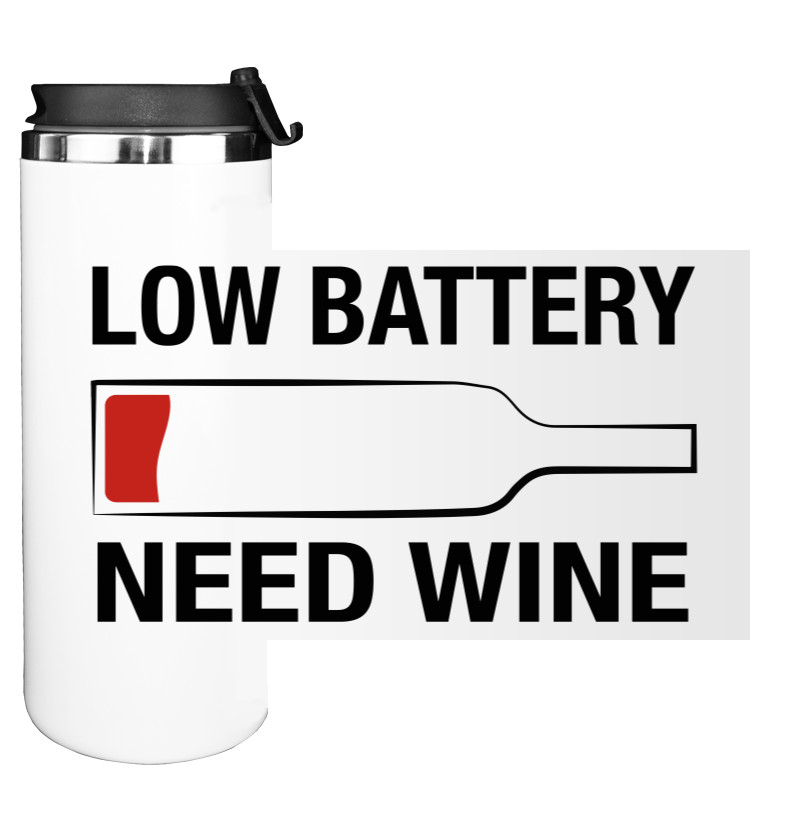 Water Bottle on Tumbler - Low battery need wine - Mfest