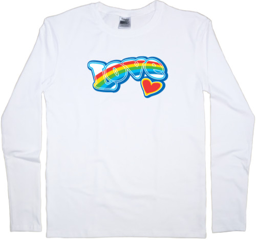 Men's Longsleeve Shirt - love rainbow - Mfest