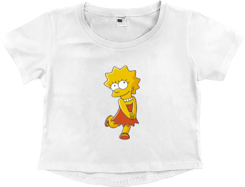 Women's Cropped Premium T-Shirt - Lisa Marie Simpson 2 - Mfest