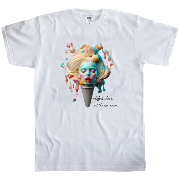 Kids' T-Shirt Fruit of the loom - Life is short, eat the ice cream - Mfest