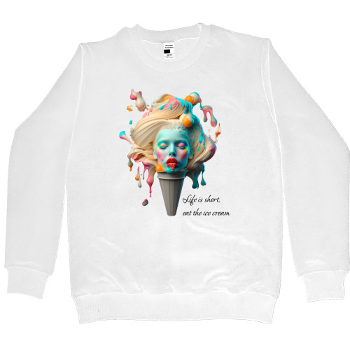 Women's Premium Sweatshirt - Life is short, eat the ice cream - Mfest