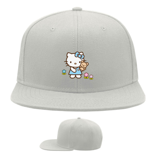 Snapback Baseball Cap - Kitty with a bear - Mfest