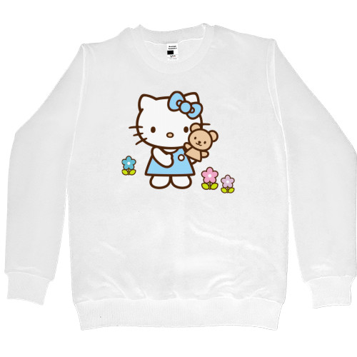 Women's Premium Sweatshirt - Kitty with a bear - Mfest