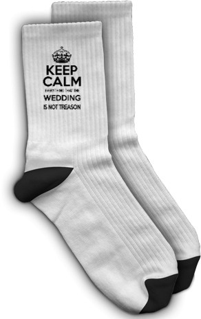 Socks - Keep calm the wedding is not treason - Mfest