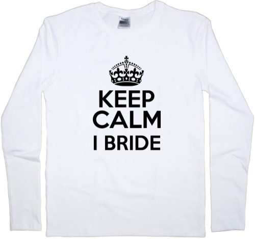 Футболка з Довгим Рукавом Чоловіча - Keep calm I Bride - Mfest