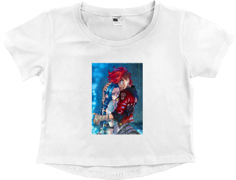 Women's Cropped Premium T-Shirt - Jinx & VI - Mfest