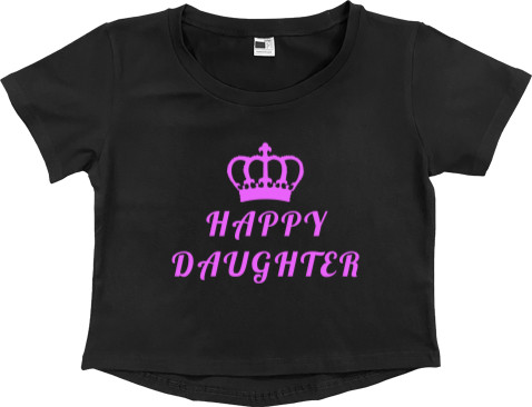 Women's Cropped Premium T-Shirt - happy daughter - Mfest