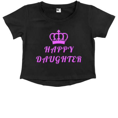 Kids' Premium Cropped T-Shirt - happy daughter - Mfest