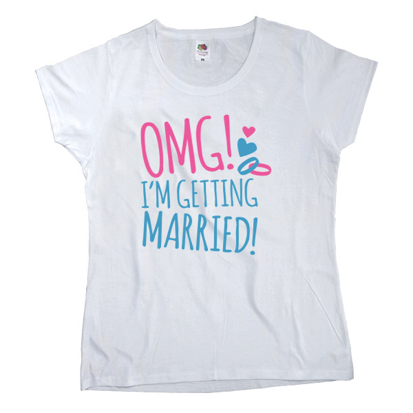 Women's T-shirt Fruit of the loom - I am getting (Bachelorette party) - Mfest